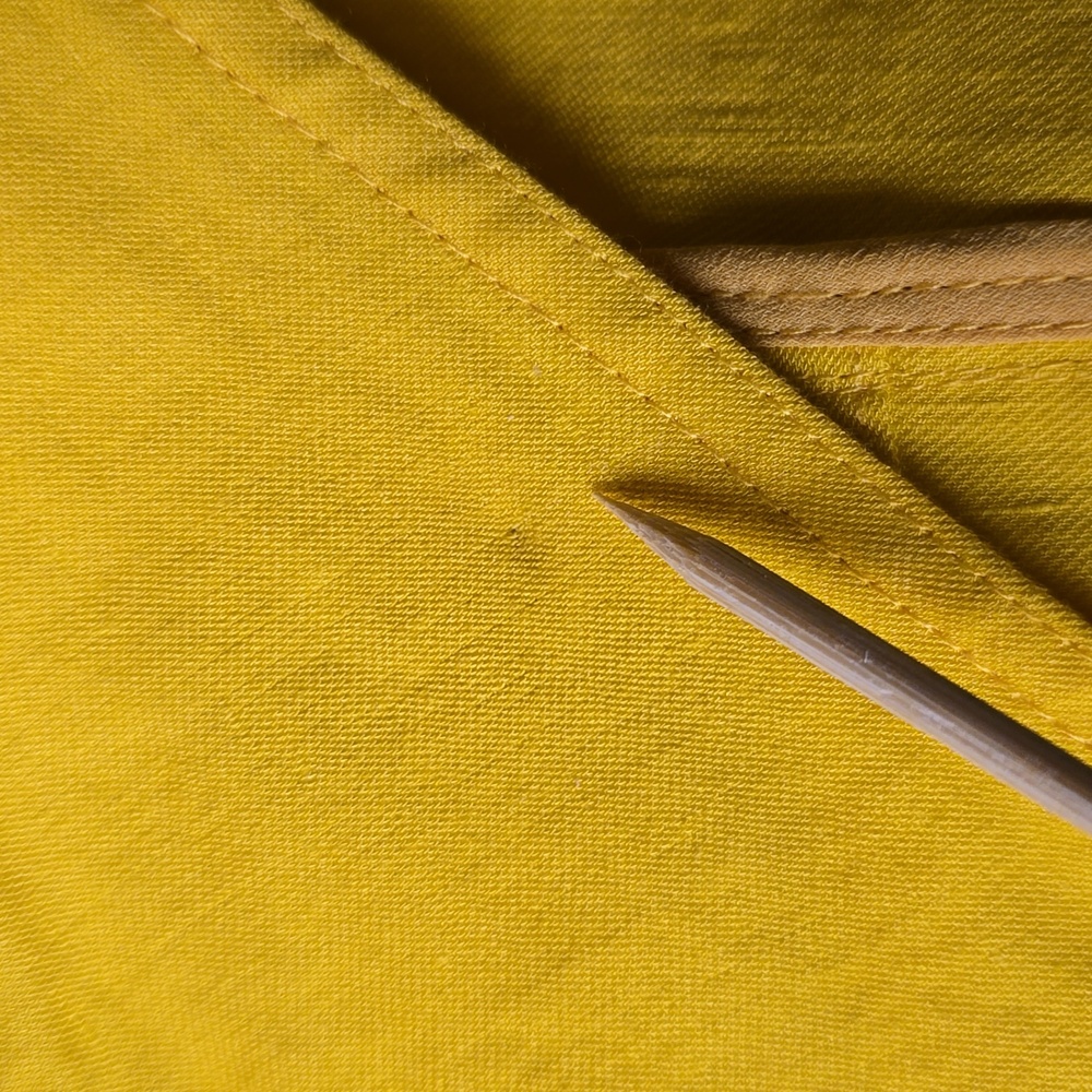 💛 A.L.C. Yellow Mustard Walker Ruffle Shoulder Belted Tie Waist Wrapped Dress 6 - Picture 12 of 12